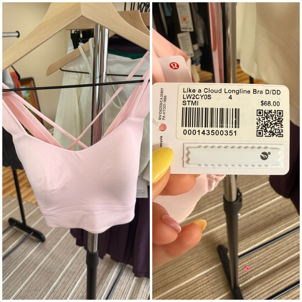 lululemon athletica Like a Cloud Longline Bra - Light Pink